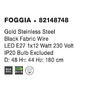 Koule - NV 82148748 Závěsné svítidlo FOGGIA zlatá nerez ocel černý kabel E27 1x12W IP20 bez žárovky - NOVA LUCE - foto 5