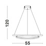 Kruhová - NV 9357041 Závěsné svítidlo MALVI bílý hliník a akryl LED 32W 230V 3000K IP20 - NOVA LUCE - foto 5