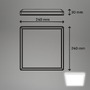 Hranatá - BRILO 7516416 Tava LED stropní svítidlo, ploché, přímé a nepřímé osvětlení, 1900 lm, 16 W, bílé, 24x24 cm - BRILO - foto 5