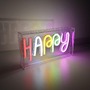 Dekorativní - LD 85027-70 NEON-HAPPY LED nástěnné svítidlo nápis HAPPY vícebarevné USB vypínač dekorativní - LEUCHTEN DIREKT / JUST LIGHT - foto 5