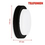 Nástěnná - TF 315305TF TELEFUNKEN LED venkovní nástěnné svítidlo s čidlem, pr. 17 cm, 12 W, černá - BRILONER - foto 5