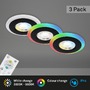 Kruhová - BRI 7040-035 LED vestavná svítidla sada, pr.8,4 cm, 3x LED, 5 W, 460 lm, černá - BRILONER - foto 5