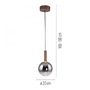 Koule - PN 2284-23 LED závěsné svítidlo BOWL, hnědé, 1-ramenné,stmívatelné, nastavitelná výška, SimplyDim, 2700K - PAUL NEUHAUS - foto 5