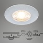 Kruhová - BRI 7606034 3ks sada LED vestavné svítidlo, 6,5 cm, 3,6W, 350lm matný chrom - BRILONER - foto 5