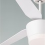 Ventilátory - NV 5260261 Stropní ventilátor se světlem MONSOON tělo z oceli matná bílá a sklo 3ABS dřevěné listy LED 18W 3000K - NOVA LUCE - foto 5