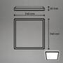 Hranatá - BRILO 7516415 Tava LED stropní svítidlo, ploché, přímé a nepřímé osvětlení, 1900 lm, 16 W, černá, 24x24 cm - BRILO - foto 5
