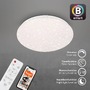 Kruhová - BRILO 3067-016 Hvězdné nebe CCT RGB LED stropní svítidlo, pr. 33 cm, 21 W, 2200 lm, bílé - BRILO - foto 5