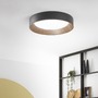 Plafoniéry - FAN I-ARKA-PL50-NER Stropní LED svítidlo Arka, černé/dřevo, 36 W, 5000 lm, CCT 3000/4000/6500 K, 50 x 9 cm - FANEUROPE - foto 5