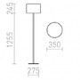 Sloupková - RED R12421 BOSANNA 150 stojanová bílé PVC/antracitová 230V E27 25W IP65 - RED - DESIGN RENDL - foto 5