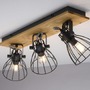 Bodová - LD 15119-18 TARO LED stropní svítidlo přírodní dřevo černá 3 ramenné otočné industriální design - LEUCHTEN DIREKT / JUST LIGHT - foto 5