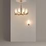 Dekorativní - M MOD089PL-08BS Lustr Fortano 8xE27 40W bílá/mosaz kov/sklo designový - MAYTONI - foto 5