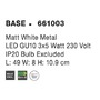 Bodová - NV 661003 Bodové svítidlo BASE matný bílý kov GU10 3x5W IP20 bez žárovky - NOVA LUCE - foto 5
