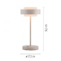 Stolní lampy dekorační - LD 14133-39 Kolekce Schöner Wohnen LED stolní lampa Elmo písková barva dotykový stmívač, 3000K - JUST LIGHT - foto 5