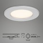 Kruhová - BRI 7053-034 3ks sada LED vestavné svítidlo, pr. 11,5 cm, 6 W, matný chrom - BRILONER - foto 5