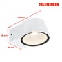 Nástěnná - TF 323006TF BRILONER TELEFUNKEN LED venkovní nástěnné svítidlo, IP54 voděodolné a prachotěsné, bílý hliník 323006TF - foto 5