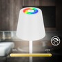 Stojací lampy - BRILO 1507016 Coloris RGBW LED stojanová bezdrátová lampa, stmívatelná, dotykový vypínač, bílá - BRILO - foto 5