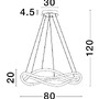 Kruhová - NV 9348103 Závěsné svítidlo JINAL LED závěsné svítidlo černý kov, hliník a silikon 3000K 55W IP20 stmívatelné - NOVA LUCE - foto 5