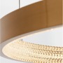 Kruhová - NV 9285601 Závěsné svítidlo PRESTON antický zlatý mosazný hliník a akryl LED 37W 230V 3000K IP20 stmívatelné - NOVA LUCE - foto 5