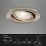 Kruhová - BRI 7147-032 3ks sada LED vestavné svítidlo, pr. 8,6 cm, 5 W, matný nikl - BRILONER - foto 5