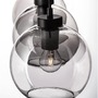 Podélná - NV 9241150 Závěsné svítidlo PALMER kouřové sklo černý kabel černá kovová základna E27 3x12W 230V IP20 bez žárovky - NOVA LUCE - foto 5