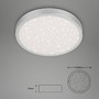 Kruhová - BRILO 3071-014 LED stropní svítidlo hvězdné nebe, pr. 38 cm, 24 W, 3000 lm, stříbrná - BRILO - foto 5