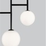 Dekorativní - NV 9043304 Závěsné svítidlo LICATO opálové sklo černý hliník G9 5x5W 230V IP20 bez žárovky - NOVA LUCE - foto 5