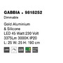 Dekorativní - NV 9818252 Závěsné svítidlo GABBIA zlatý hliník a silikon LED 45W 230V 3000K IP20 stmívatelné - NOVA LUCE - foto 5