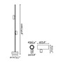 Sloupková - FARO 75705-233 CLAP 1266 stojací lampa, černá 2x6W 3000K 38st. - FARO - foto 5