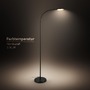 Stojací lampy - BRILO 1585015 Megg stojanová lampa - 12W, 800lm, LED, stmívatelná, nastavitelná, dotykový vypínač, černá - BRILO - foto 5
