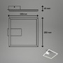 Hranatá - BRILO 3780014 LED stropní svítidlo, 26,5 cm, 14W, 400lm, matný chrom - BRILO - foto 5