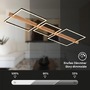 Hranatá - BRI 3843014 Moldura LED stropní svítidlo, stmívatelné, paměťová funkce, 38W, 4900 lm, černá/dřevo - BRILONER - foto 5