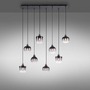Vícečetná - LD 15426-18 ZEA LED závěsné svítidlo černé 8 ramenné kouřové sklo moderní do interiéru - LEUCHTEN DIREKT / JUST LIGHT - foto 5