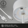 Na stůl - BRILO 7438-016 LED nabíjecí stolní lampa 38 cm 2,6W 280lm bílé - BRILO - foto 5