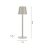 Na stůl - LD 19250-40 EURIA LED stolní lampa lakovaná šedá ochrana proti stříkající vodě na baterie 3000K - LEUCHTEN DIREKT / JUST LIGHT - foto 5