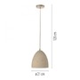 Polokoule - LD 12540-42 Kolekce Schöner Wohnen závěsné svítidlo TRAVENTA, písková barva, E27 patice - JUST LIGHT - foto 5