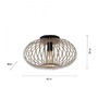 Dekorativní - LD 11410-79 RACOON Stropní svítidlo, dřevo, přírodní, oválné, E27, retro, pr. 40cm - LEUCHTEN DIREKT / JUST LIGHT - foto 5