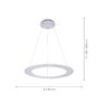 Kruhová - PN 2537-95 PURE-COSMO LED závěsné svítidlo v puristickém designu s nastavitelnou barvou světla a dálkovým ovladačem 2700-5000K - PAUL NEUHAUS - foto 5
