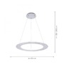 Kruhová - PN 2537-95 PURE-COSMO LED závěsné svítidlo v puristickém designu s nastavitelnou barvou světla a dálkovým ovladačem 2700-5000K - PAUL NEUHAUS - foto 5