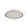 Kruhová - LD 14339-21 LOLAsmart - KARI LED stropní svítidlo, stříbrná, stmívatelné, App, dálkový ovladač MEDION RGB+2700-5000K - LEUCHTEN DIREKT / JUST LIGHT - foto 5