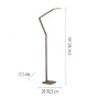 Stojací lampy - PN 304-97 LED stojací svítidlo SAMSKY, bronzová, stmívatelné, nastavitelná výška, CCT nastavení teploty barvy, 2700-5000K - PAUL NEUHAUS - foto 5