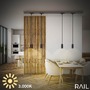 Lištové Briloner 230V - BRILO 8008015 LED závěsné svítidlo 4,5W lištový systém 230V  stmívatelné, teplá bílá, 130 cm, černá - BRILO - foto 5