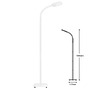 Stojací lampy - BRILO 1297016 LED CCT stojací svítidlo s dotykovým vypínačem 128 cm 6,6W 600lm bílé (starý kód: BRILO 1297-016) - BRILO - foto 5