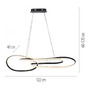 Dekorativní - PN 2765-18 LED závěsné svítidlo TWIST, černá, nastavitelná výška, stmívatelné, paměťová funkce, SimplyDim, 2700K - PAUL NEUHAUS - foto 5