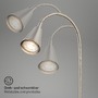 Bodová - BRI 2175012 Justra lampa na čtení, nastavitelná, 2x USB porty, matný nikl - BRILONER - foto 5
