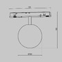 Lištové Magnetic Maytoni Exility - M TR038-4-5WTW-DD-B Svítidlo pro kolejnicový systém Luna 6W nastavitelná bílá 3000/6000K 300lm černé sklo stmívatelné Exility - MAYTONI - foto 5