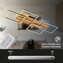 Hranatá - BRILO 3810014 BRILONER Cornice LED stropní svítidlo, stmívatelné, 4 rámy, 5200lm, 47W, CCT, dálkový ovladač, černá 3810014 - foto 5