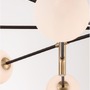 Dekorativní - NV 9143308 Závěsné svítidlo VITRA saténový zlatý a černý kov bílé opálové sklo G9 8x5W 220V IP20 bez žárovky - NOVA LUCE - foto 5