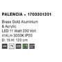 Subtilní - NV 1703301201 Závěsné svítidlo PALENCIA saténový zlatý hliník a akryl LED 11W 230V 3000K IP20 - NOVA LUCE - foto 5