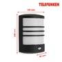 Nástěnná - TF 315505TF TELEFUNKEN LED venkovní svítidlo 24,5 cm 12W 1200lm černá - BRILONER - foto 5