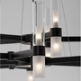 Dekorativní - NV 9006053 Závěsné svítidlo CENTURY matná černá a čiré a matné sklo (2m ocelové lanko) 12xG9 - NOVA LUCE - foto 5